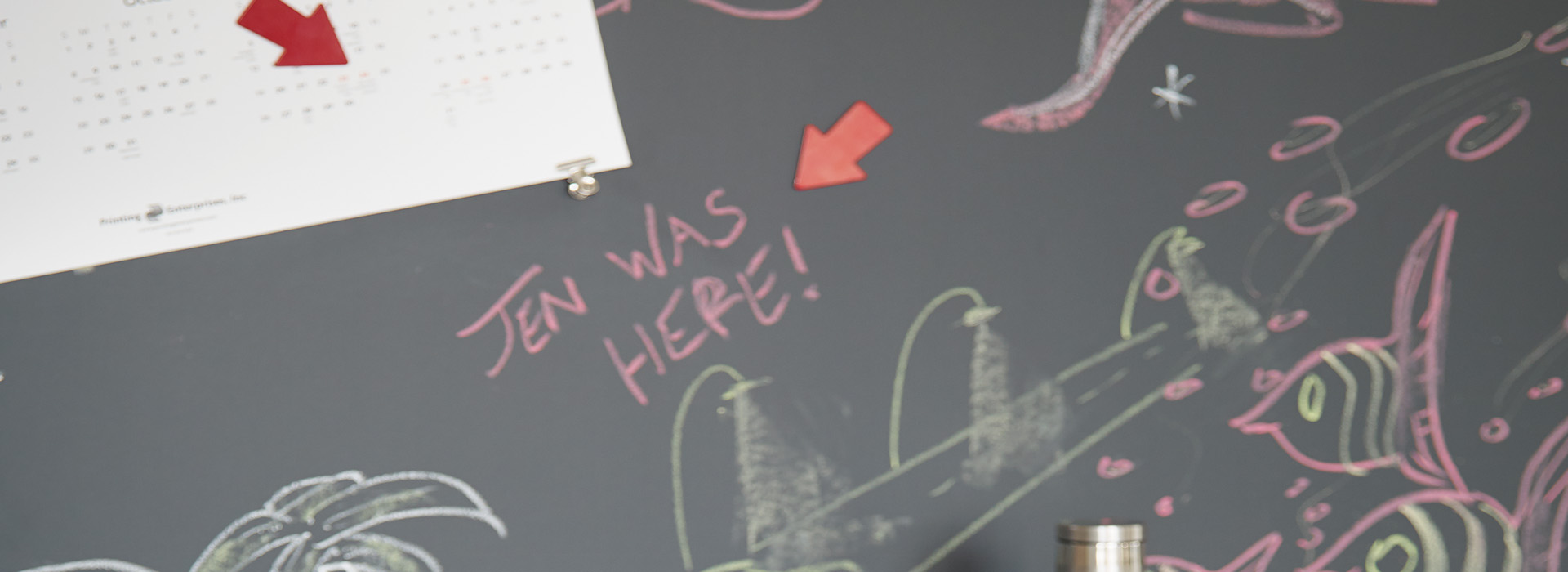 Cocktail shakers and apples M2253 Black Magnetic Chalkboard Specialty Markerboard