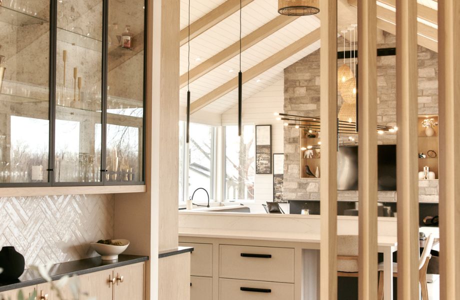 Design CC kitchen sideview and Birchbark cabinets