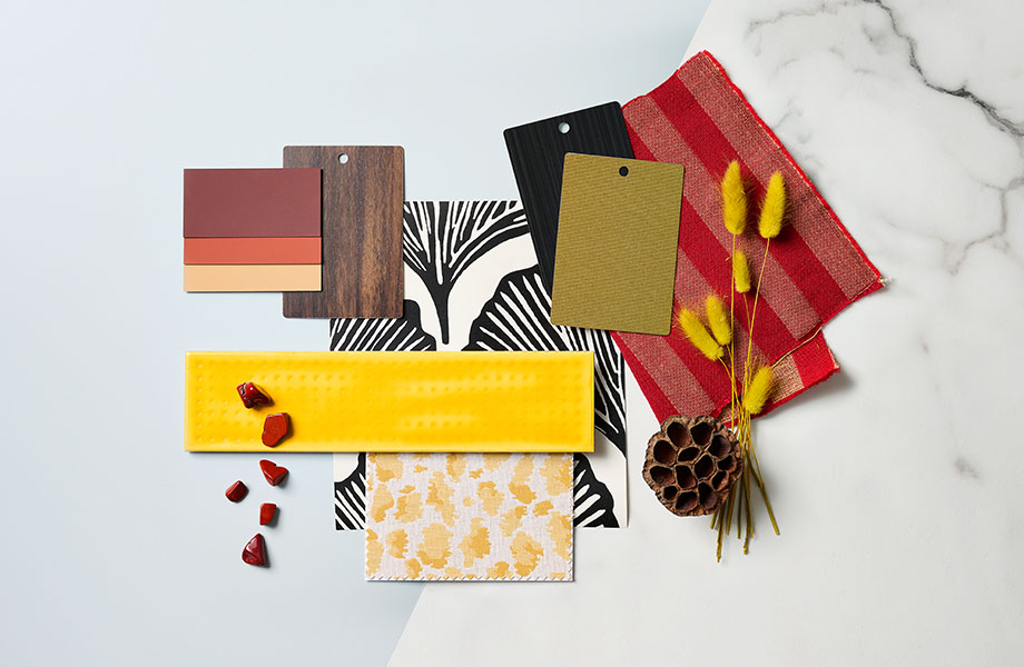 Decometal Maximalist 0751 Rosso Jaipur 0789 Rosso Namib M372299 Black Linework M643599 Woven Brass