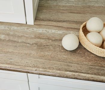 Hazelnut Travertine bathroom countertop